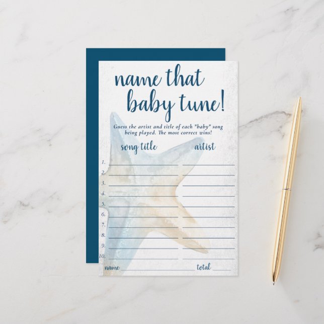 Chic costal | Blue Starfish Name that Tuning Game (Frente/Verso In Situ)