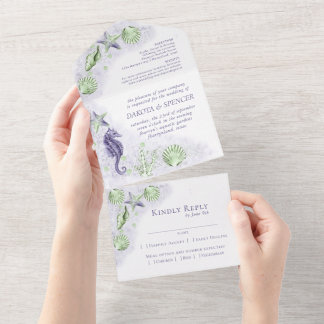 Chic costal | Casamento de recifes de coral roxo e