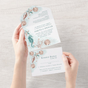 Chic costal   Casamento Náutico Dourado de Teal e 