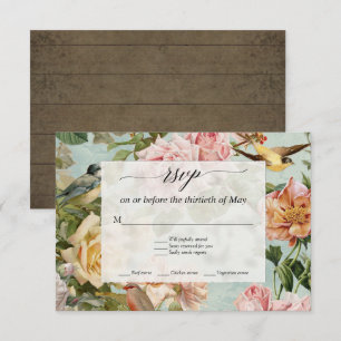 Chic Country Rosa Floral Vintage RSVP em Madeira R