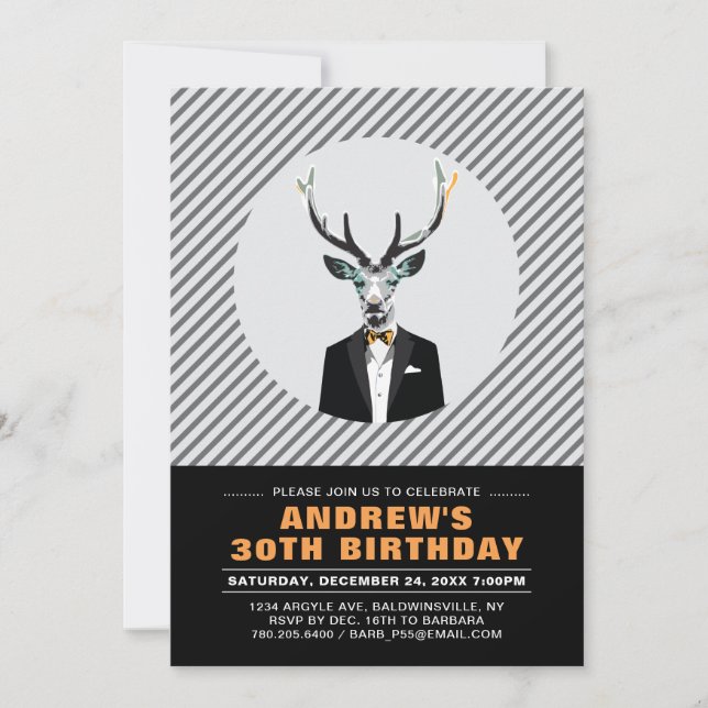 Chic Deer, Convite de festas aniversário de 30 ano (Frente)