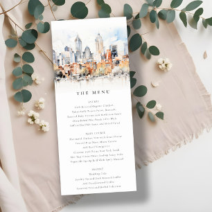 Chic Denver Colorado Skyline Wedding Cartão