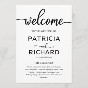 Chic do Programa de Ordem de Serviço da Cerimônia