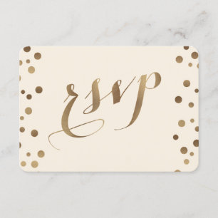 Chic Dourado Confetti Love Champagne RSVP