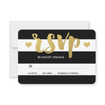 Chic Dourado | Placa RSVP de Faixa Negra Negra