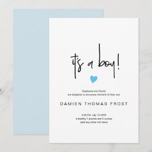 Chic, é um garoto, anúncio de nascimento, minús