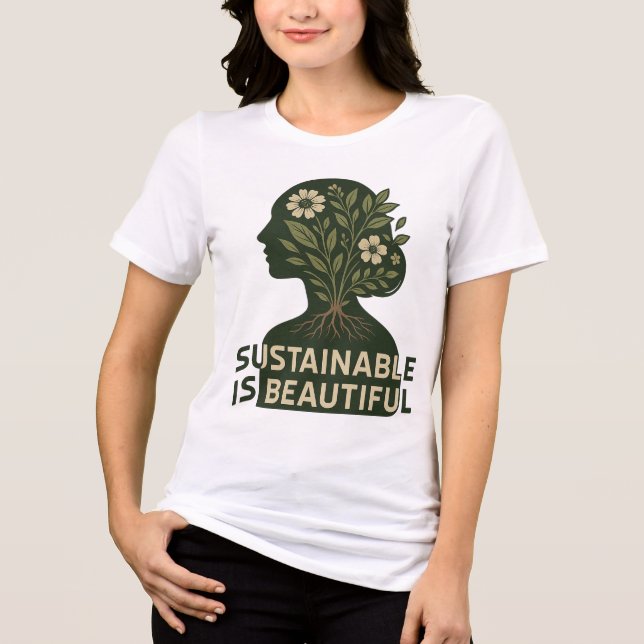 Chic Eco Tee - Sustentável É Belo Amor Com Plantas (Frente)