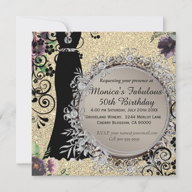 Chic Elegant Fabuloso 50º aniversário (Frente)