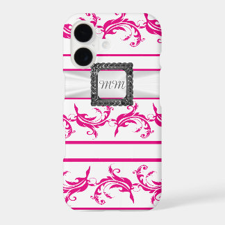 Chic elegantpink e rendas brancas