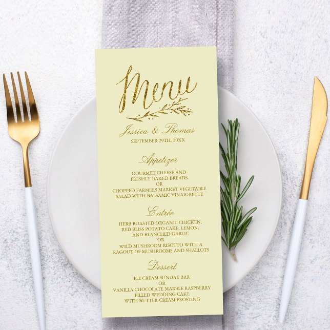 Chic Faux Gold Foil Weding Modelo - Marfim (Criador carregado)