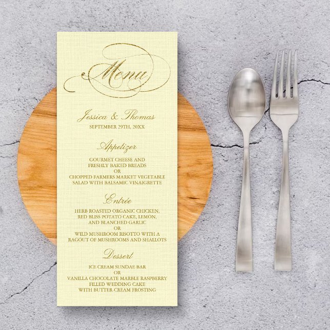 Chic Faux Gold Foil Weding Modelo - Marfim (Criador carregado)