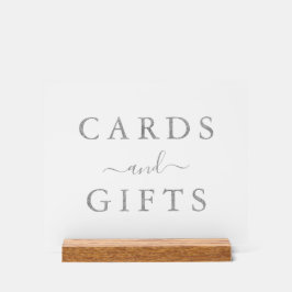 Chic Faux Silver Foil Casamento Cartões e presente