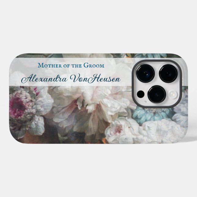 Chic Floral Mãe do iPhone / iPad do Groom (Verso (horizontal))