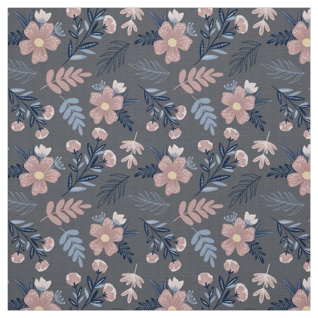 Chic Floral na Tecido da Cinza pelo Yard Fat Quart (Modelo)