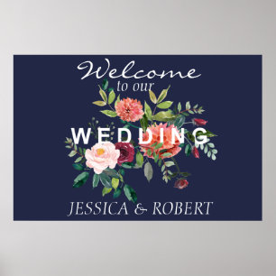 Chic Floral Wedding Poster