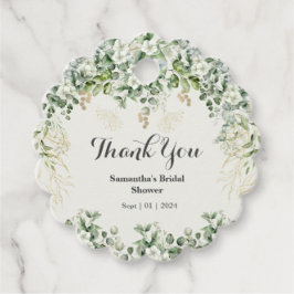 Chic Foliagem Florescer: Etiqueta de Favor de Noiv