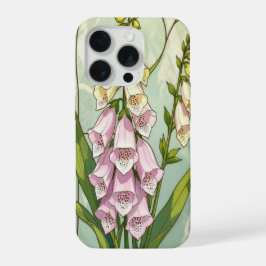 Chic foxgloves lily of the valley stained Glass