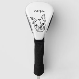 Chic French Bulldog Line Art: Edite seu texto