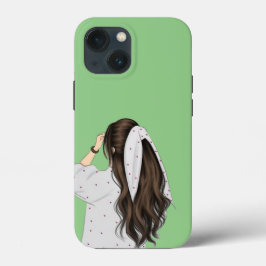 Chic Girl Art com mat de fundo verde suave