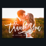 Chic Hand Lettered: Obrigado Foto<br><div class="desc">Este impressão de 1 foto com hemorragia de cheio apresenta um belo roteiro manuscrito em espiral livre que diz "Obrigado". Perfeito para mostrar sua foto favorita.</div>