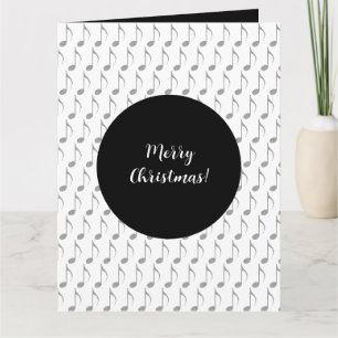 Chic Houndstooth Notas Musicais Feliz Natal