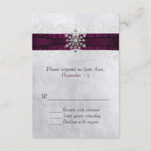 Chic Jeweled Snowflake Wedke RSVP