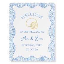 Chic Lemon Blue - Azulejo - Sinal de boas-vindas i