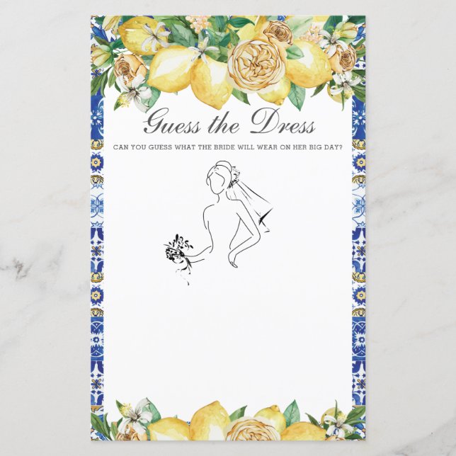 Chic Lemon Greenere adivinha o jogo de vestir noiv (Frente)