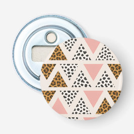Chic Leopard & Pink Triangle Pattern