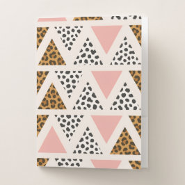 Chic Leopard & Pink Triangle Pattern