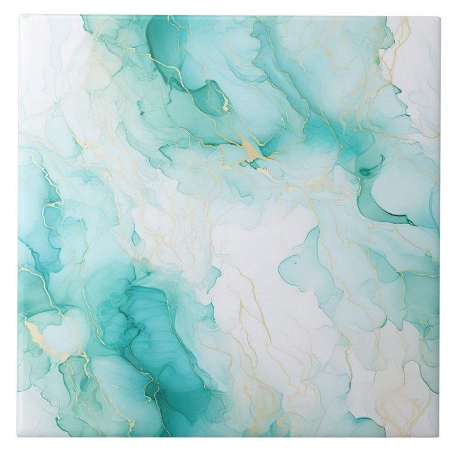 Chic Menta Branco Ouro Chuveiro de Noiva (Frente)