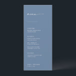 Chic   Menu Simples de Casamento de Script Moderno<br><div class="desc">Esses menus simples e modernos serão o complemento perfeito para as configurações de lugar na sua recepção! O cabeçalho de script manuscrito emparelhado com fontes serif e sans-serif dá a esses menus uma aparência clássica e limpa. Personalize os menus com os itens do menu de casamento e o nome do...</div>