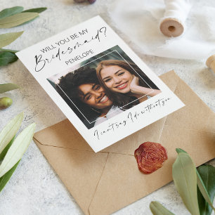 Chic Minimal Foto   Você Será Minha Dama de Honra