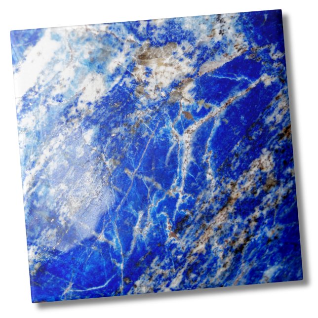 Chic Modern Blue Marble Stone (Trendy Stylish Vibrant Mineral Deep Blue Stone Tile)