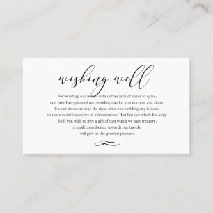 Chic+Modern Script Wishing - Cartões de poço de 