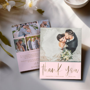 Chic Orçamento Rosa Casamento Obrigado