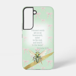 Chic Pastel Green Pink Coquette Christian Bee