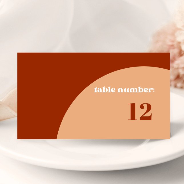 Chic Peach Terracotta Arch Place Card (Criador carregado)