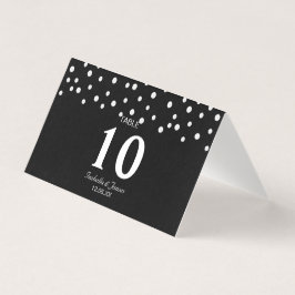 Chic Pearl Confetti sobre Casamento Negro