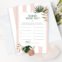 Chic Pink tropical Onde estávamos no jogo de noiva