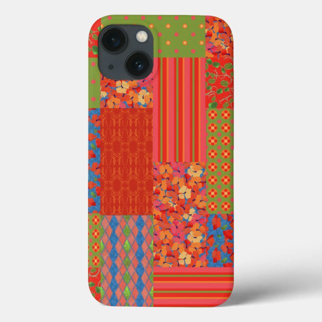 Chic Poppies Faux-patchwork Case-Mate iPad Case (Verso)