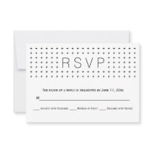 Chic, preto de tendências, RSVP de casamento geomé