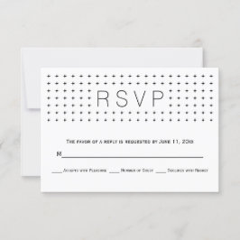 Chic, preto de tendências, RSVP de casamento geomé