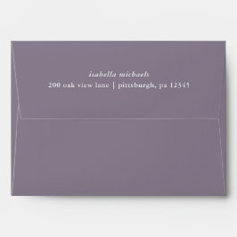 Chic Purple Return Name and Address Weds