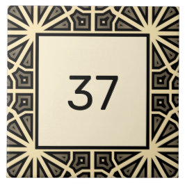 Chic Rico Deco Ivory & Cinza House Number Plath