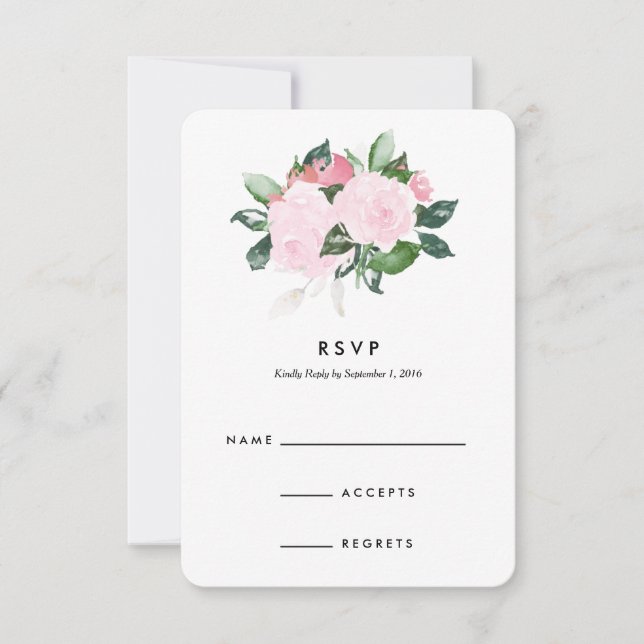 Chic Romance | Cartão de Resposta de Casamento (Frente)