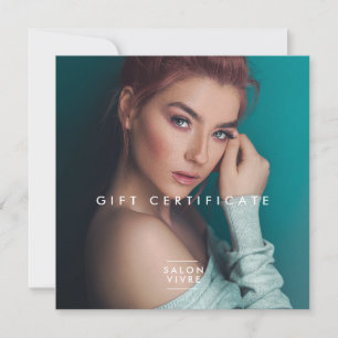 Chic Salon Gift Certificate Modern Flat Card