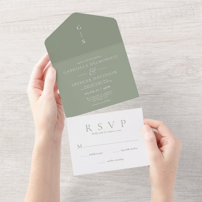 Chic Shades of Sage Green Wedding (Aba destacável)
