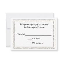 Chic Silver Glittered Trim - Placa RSVP