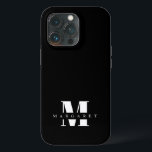 Chic Simple - Letra Minúscula Negrito Monograma No<br><div class="desc">Chic Simple Minimalist Letra Bold Monograma Nome iPhone 13 Pro Caso</div>